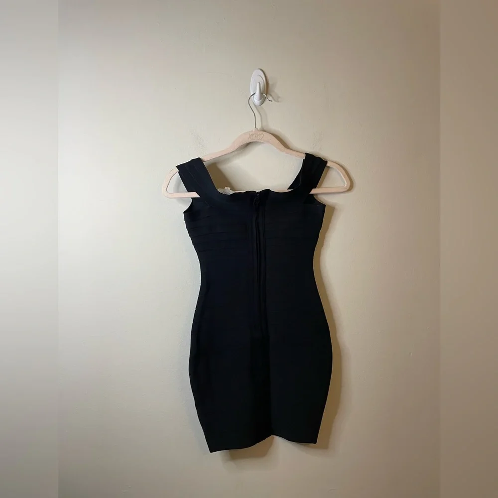 Katie J NYC Couture Black Bandage Stretchy Bodycon Off Shoulder Dress Tween